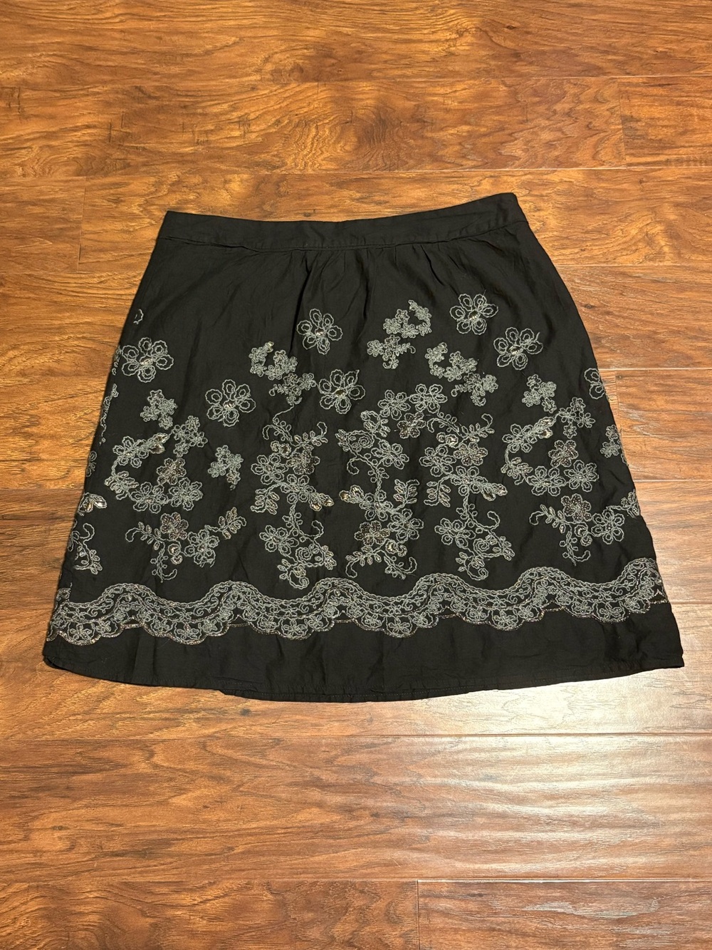 Floral Embroidered Skirt